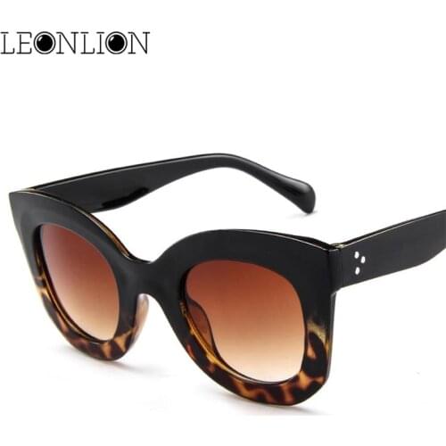 LeonLion 2021 New Cat Eye Sunglasses Women Designer Luxury Man/Women Leopard Sun Glasses Classic Vintage UV400 Outdoor Eyewear