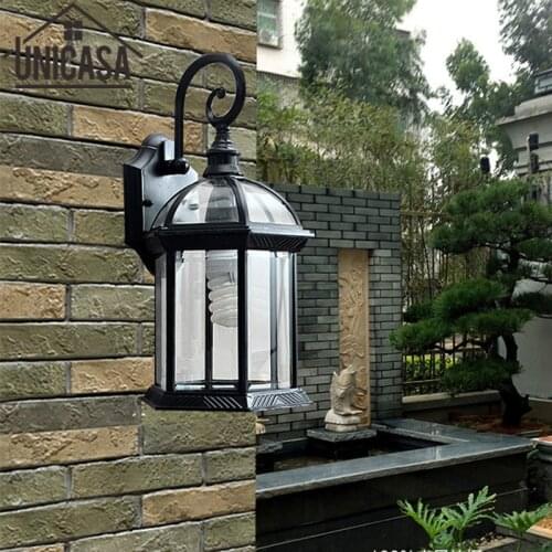 Modern Outdoor Lights Garden Pathway Antique Sconce Aluminum Vintage Country Lighting Glass Led Technology Of Wall Lamp