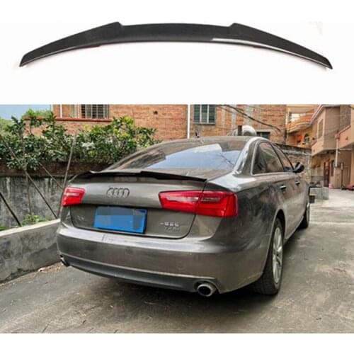 For Audi A6 C7 Spoiler Carbon Fiber Rear Spoiler Trunk Wing M4 2012 2013 2014 2015 2016