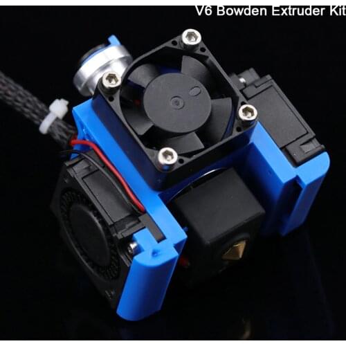 High Quality All Metal 3d V6 J-head Volcano Hotend Bowden Extruder Kit with Cooling Fan Bracket Block 1.75 nozzle 3D Printers