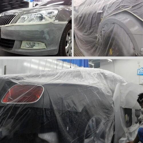PE Masking Film Dust Proof Spraying Film for Car Painting Pre-Taped Protection Film Cover for Home Painting