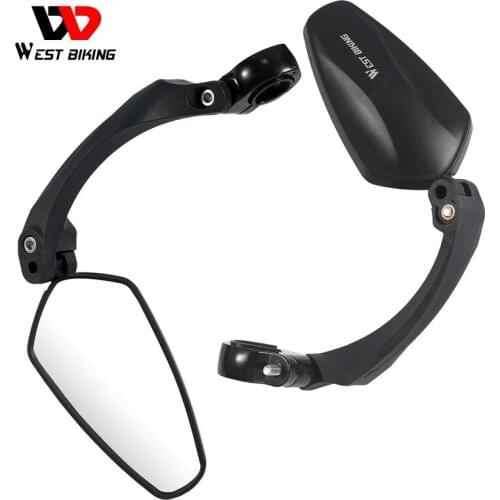 WEST BIKING HD Bicycle Rearview Handlebar Mirror Wide Angle MTB Road Electric Bike Scooter Cycling Accessories Rear View Mirrors