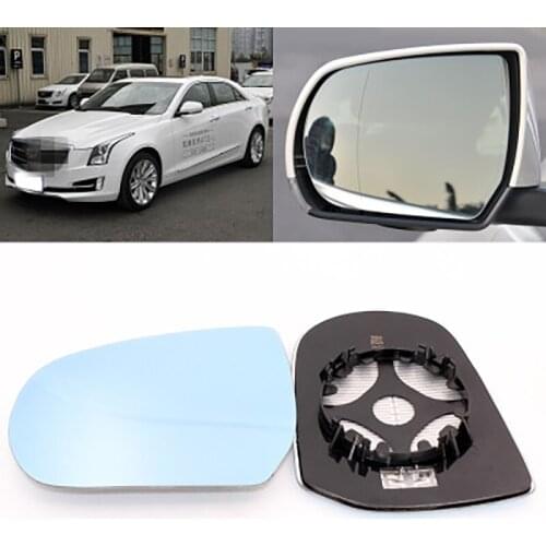 Large Vision Car Blue Rearview Mirror Glare Proof LED Lamp Heated Turn Single for Cadillac ATS ATSL 2010-2020