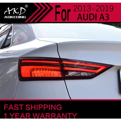 AKD Car Styling Tail Lamp for Audi A3 Tail Lights 2013-2019 A3 Sedan LED Tail Light Signal LED DRL Stop Rear Lamp Accessories