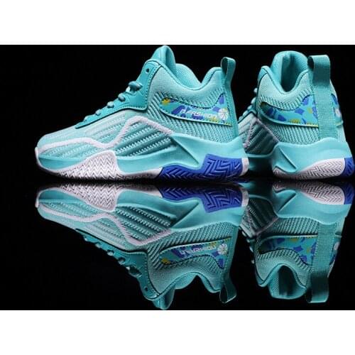 Boys Basketball Shoes Thick Sole Soft Summer Boys Sneakers Non-Slip Leather Children Sport Shoes Outdoor Mesh Boy Basket Girls