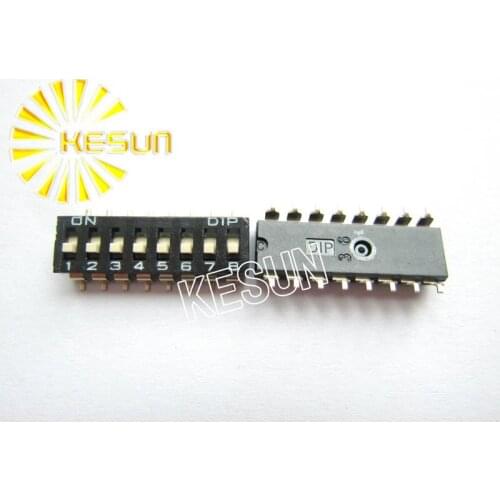 FREE SHIPPING 10PCSx China Quality KM-08 Black 8P SMT DIP Switch 2.54mm 8 Position IC Encoder Switch Slide Switch KM-08H