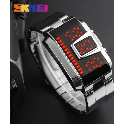 SKMEI Top Luxury Brand Fashion Creative LED Sports Watches Men 5ATM Waterproof Watch Digital Wristwatches Relogio Masculino