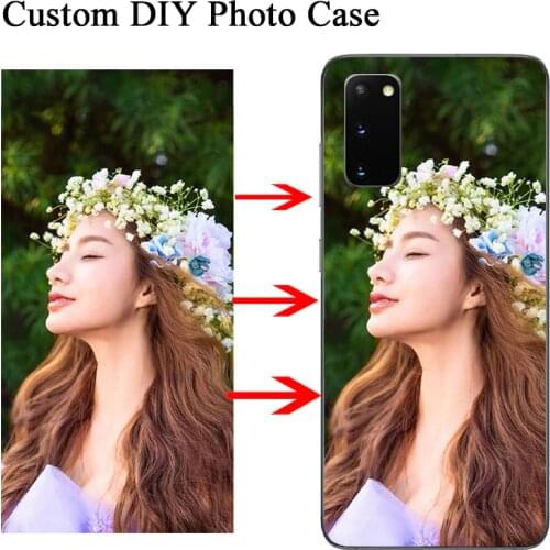 Custom Phone Case For Samsung A21S A51 A41 A31 A11 A71 Note 20 Ultra S20 Note 10 Plus S8 S9 S10 Customization Soft Black Cover
