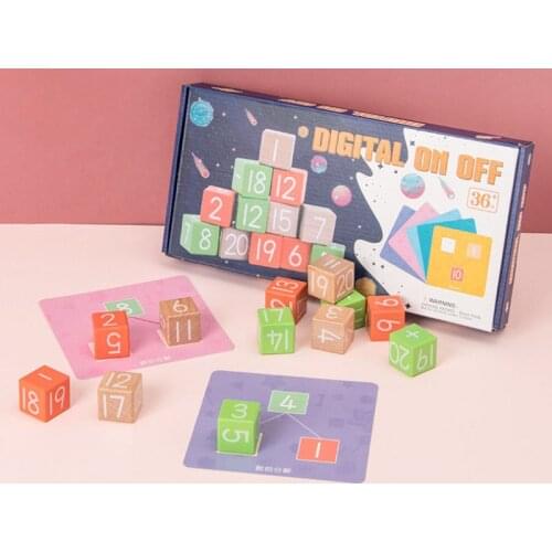 Wood enlightenment math early childhood digital teaching aids digital split and add and subtract game toys gift