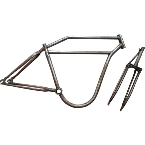 Retro Bike DIY Frame Set Leaf Fork Vintage Look Bike Modification Bicycle Frameset Fat Tire Gas Tank
