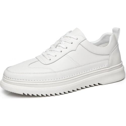 French Trend Mens Shoes Original Single High Quality Leather Imported From Italy Top Standard Manufacture White Flats for Men