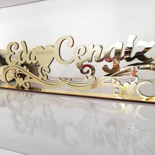 HLO 2021 Personalized Wedding Table Decoration Name Sign Special Engagement Quest Gifts Engagement Safe Shopping Home Decoration