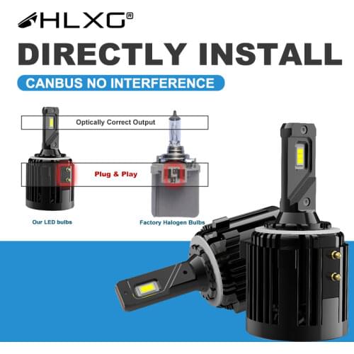 HLXG H7 LED Automible led headlight blub H7 adapter 6000K Bright White Canbus 20000LM 120W 2pcs For VW Golf GTi Passat MK7