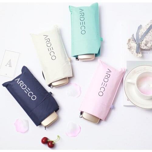 Ultra Light Small Sun Umbrella Five Folding Sunscreen Women Ladies Parasol Mini Pocket Umbrella Travel Rain Girl Gift Ideas Y6S