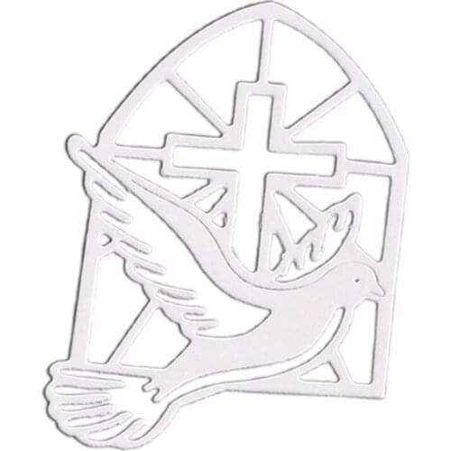 Pigeon Cross Metal Cutting Dies Stencil DIY Scrapbook Album Paper Card Template