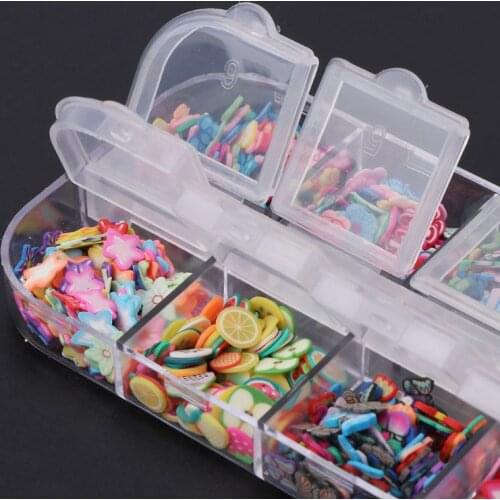 Slime Beads Box Fruit Slice Sprinkles Slime Filler For Handgum Foam Fluffy Slime Clay Mud DIY Supplies Decoration Toys Slime