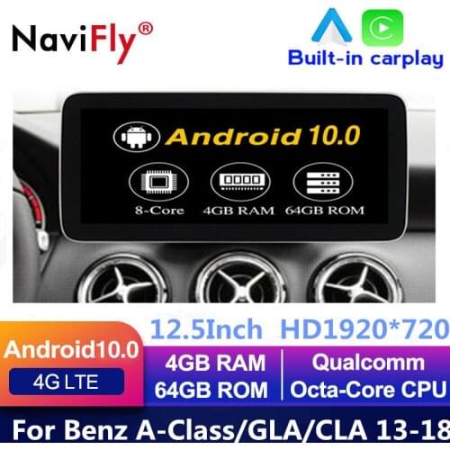 NaviFly 4GB 64GB Android 10 Car GPS Navigation Radio Player For Mercedes Benz A Class W176/CLA Class W117 / GLA X156 Auto DVD