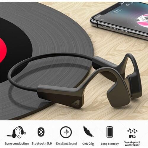 New bone conduction headset Bluetooth wireless sports headset IP56 headset stereo with microphone for hands-free running