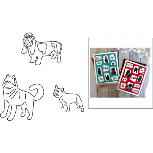 2021 New Animal Dog French Bulldog Dachshund Metal Cutting Dies For Mould Cut Making Greeting Card Album Scrapbooking No Stamps