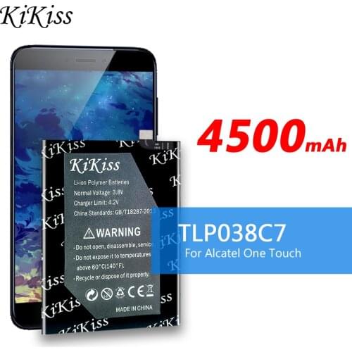 New Arrival KiKiss 4500mAh Replacement TLP038C7 Battery for Alcatel One Touch OneTouch Smartphone
