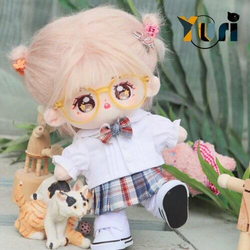 Limit Kpop Star Official Original JK Uniform Clothes Clothing Bow Outfit For 20cm Plush Doll Figure Toy Cosplay Cute C Rua