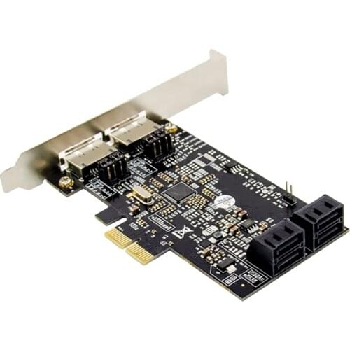 PCIE to 4-Port SATA3.0 Marvell 88SE9230 6Gbps Disk Acceleration RAID Array Card for IPFS Mining SATA Device Expansion