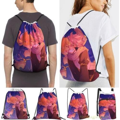 Fairy Tail Men Purpose Drawstring Backpack Bags Women Outdoor Travel Backpacks Gym Training Swimming Fitness Bag