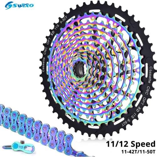 SWTXO Ultralight 11/12 Speed XD Cassette 9-42T/50T Mountain Bike Freewheel k7 11v 12v Sprocket SUMC 11S 12S Bike Chain For SRAM