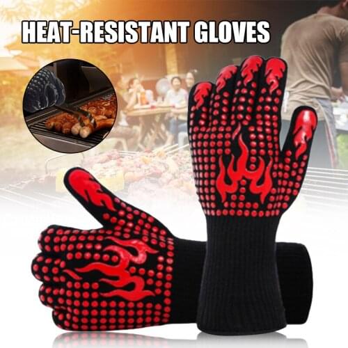 Heat-Resistant Gloves Soft Non-Slip Washable Convenient Waist Guard Absorption Easy to Wear Suit for BBQ Kitchen TS2