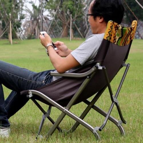 Outdoor Aluminum Folding Chair Portable Siesta Siesta Chair Lounge Chair Back Chair Fishing Chair Leisure Chair