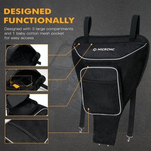NiceCNC Universal Cab Pack Center Seat Storage Bag For Polaris Ranger 570 800 RZR XP 4 S 900 1000 ATV UTV Accessories