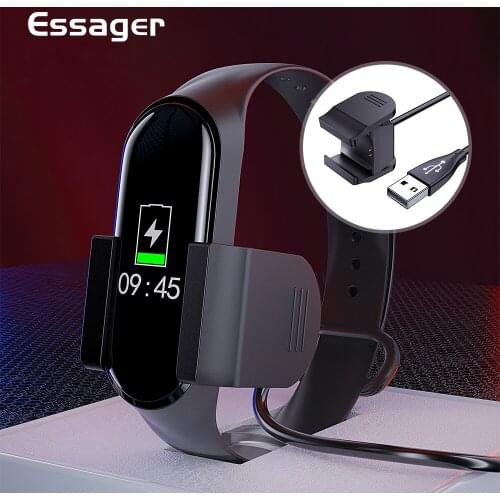 Essager USB Charger For Xiaomi Mi Band 4 Dock Clip Fast Charging Cable For Xiaomi Miband 4 Cord Adapter Accessories