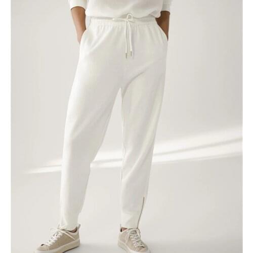 Jenny&Dave Women Pantalones England Style Fashion Side Of Zipper Drawstring Winter Harem Mujer Pantalon Femme Trousers Women