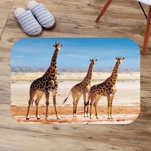Giraffe Bath Mats Absorbent Non-slip Bathroom Rug Personalized Door Mat Living Room Carpet Custom Kitchen Doormat