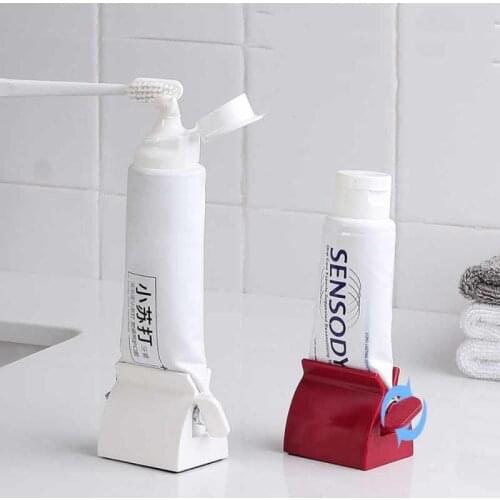 1pcs Manual Toothpaste Tube Rollers Wash Clean Squeezer Upright Tubes Holder Dispenser Saving Space Home Bathroom Accessories
