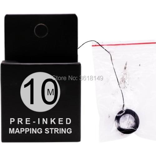 10M Pre-Inked Brows Mapping Strings Microblading Eyebrows Positioning Tools Charcoa Location Line with Color PMU kit