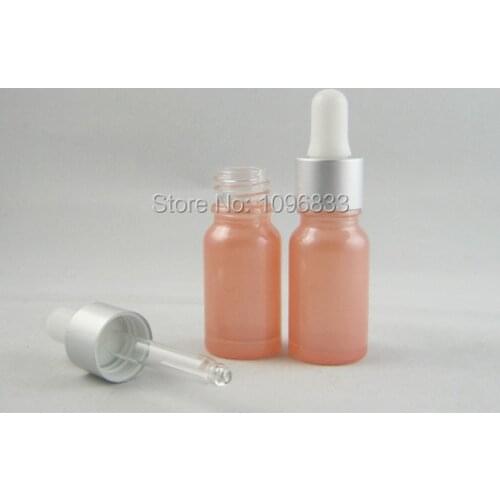 10ML Pink Glass Bottle, Dropper Vials, Dropping Pipette Bottle, Cosmetic Essential Oil Packaging Bottle Pink Color, 30pc/Lot