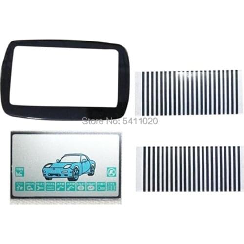 10 PCS Russian A9 Lcd Display Flexible Cable + Keychain Key Case Glass Cover for 10PCS Car Alarm Starline A9 Remote Zebra Stripe