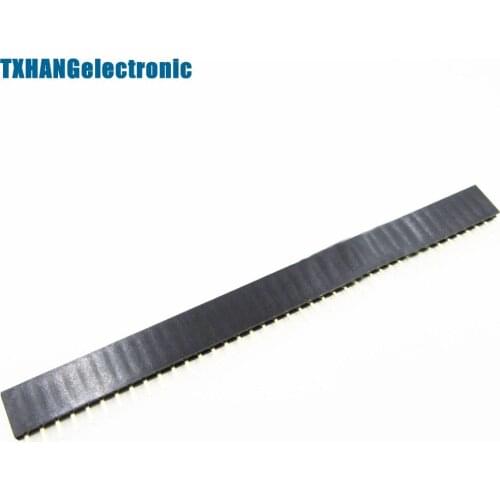 100PCS 40Pin 2.54mm Single Row Straight Female Pin Header Strip PBC