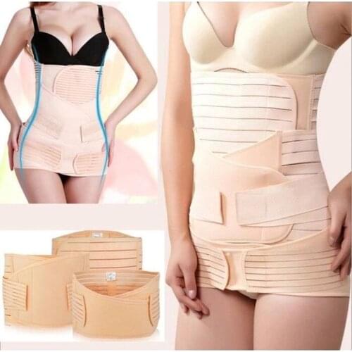3 in 1 Belly/Abdomen/Pelvis Postpartum Belt Body Recovery Shapewear Belly Slim Waist Cinchers Breathable Waist Trainer