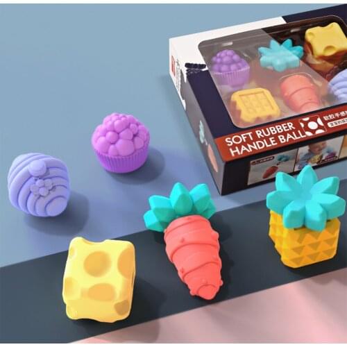 6piece Kids Ball Toys Soft Toy Early Educational Toys Massage Soft Ball for Babies 0-3 Months