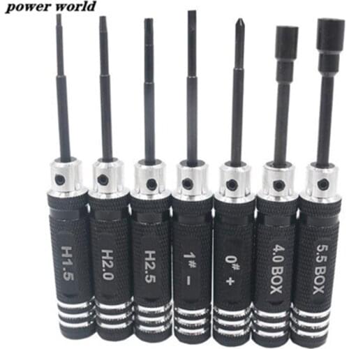7pcs/set Durable Aeromodelling Tools Screwdriver Kit for RC Helicopter 1.5 / 2.0 / 2.5 / 3.0/4.0/5.5mm Hand Tools