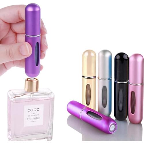 8ml/5ml Portable Mini Refillable Perfume Bottle With Spray Scent Pump Empty Cosmetic Containers Spray Atomizer Bottle For Travel