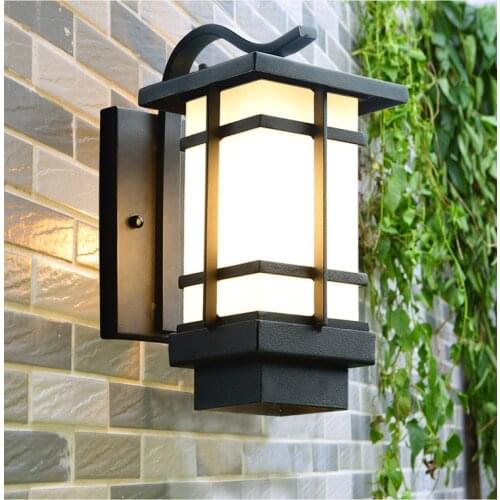 Antique glass porch lights Country style Led Outdoor Wall Lights for Aisle Balcony Garden Hotel Waterproof Wall Lamp fixtures