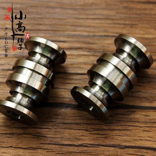 Titanium Alloy Big Size EDC Paracord Beads Alloy Knife Pendant Umbrella Rope Fall Outdoor Knife Pendant Phone Pendant