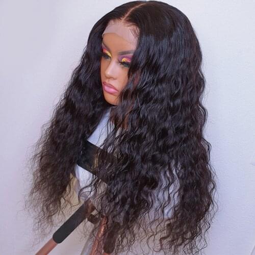 Yellow Synthetic 13*4 Lace Front Wigs for Women Party Body Wave Heat Resistant Fiber Glueless Lace Wig with Baby Hair