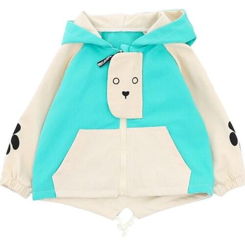 Spring Autumn Children Casual Clothes Baby Boys Girls Cotton Hooded Jacket Kids Infant Cartoon Clothing Toddler Zipper Hoodies