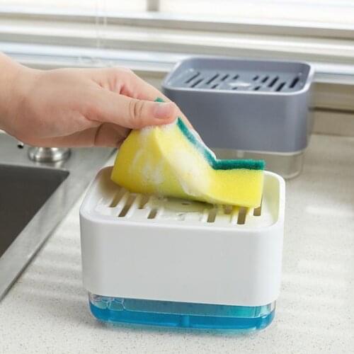 Soap Dispenser Dishwashing Liquid Press Box Press Sponge Tableware Dispenser Dishwashing Liquid Dispenser Automatic Liquid Box