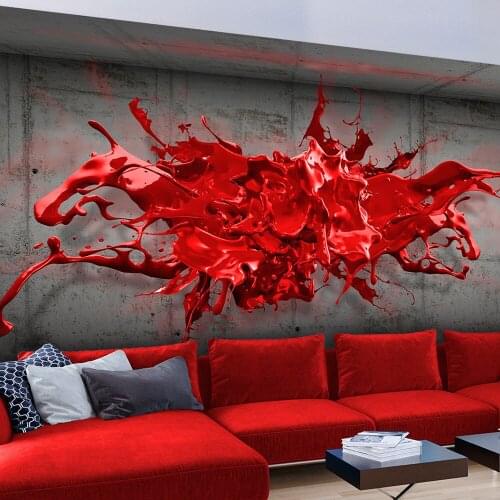 Wall mural-Red Ink Blot - 400x280 cm