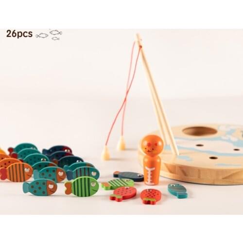 JaheerToy Fish Toys for Children Fishing Game Tabletop Toy Montessori Early Education 3-4-5 Years Old for Kids